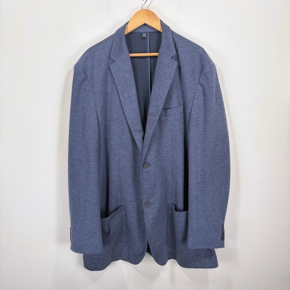 Jos A Bank Unstructured Blazer Sport Coat Men 3XLT Tall Blue Traditional Travel - Picture 14 of 15